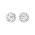 14kt White Gold Diamond True Reflection Halo Fashion Earring 1/3ctw