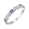 Gold Diamond Sapphire Gemstone Ring