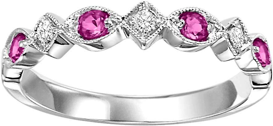 Gold Diamond Ruby Gemstone Ring
