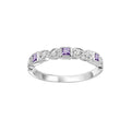 Gold Diamond Amethyst Gemstone Ring