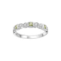 Gold Diamond Peridot Gemstone Ring