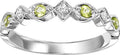 Gold Diamond Peridot Gemstone Ring
