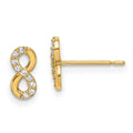 Pip Boo 14k Madi K Infinity Symbol CZ Stud Earrings