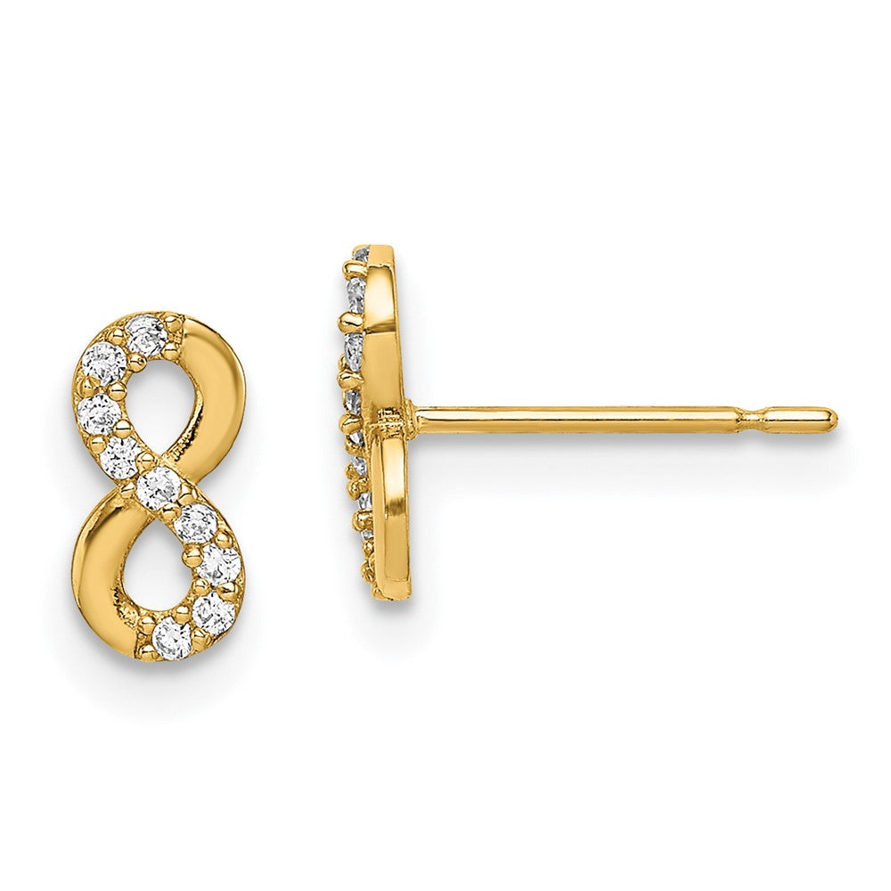 Pip Boo 14k Madi K Infinity Symbol CZ Stud Earrings