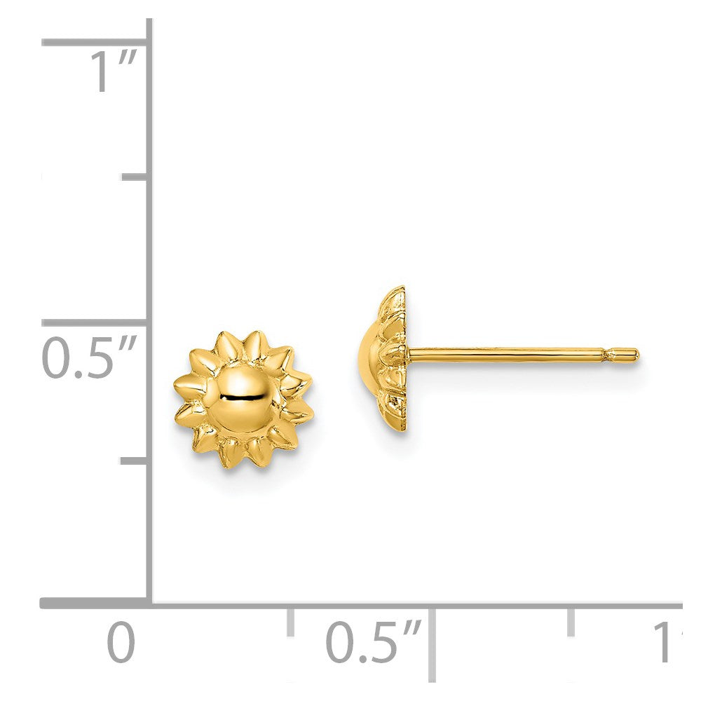 Sparkle Bean 14k Madi K Sunflower Post Earrings