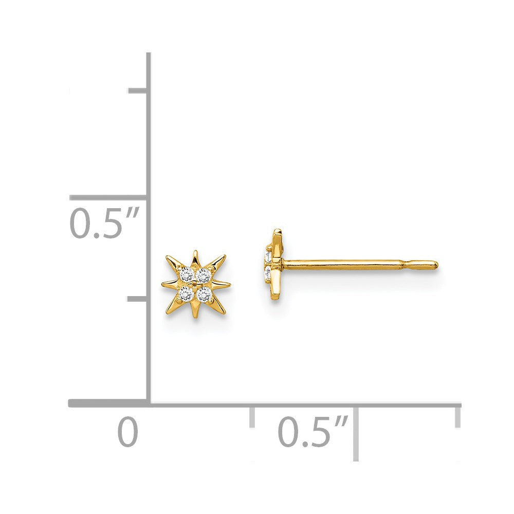 Doodle Wink 14k Madi K CZ Star Post Earrings