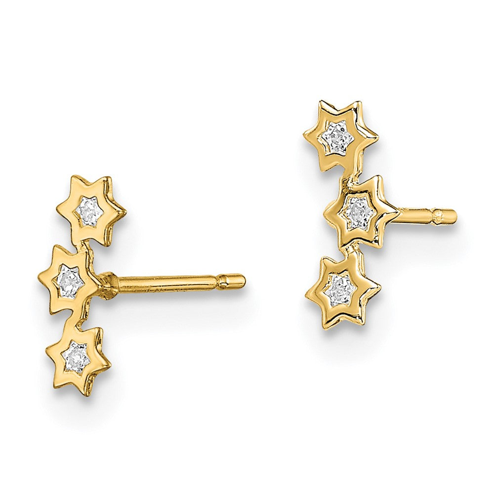 Peaches Song 14k Madi K Stars CZ Earrings