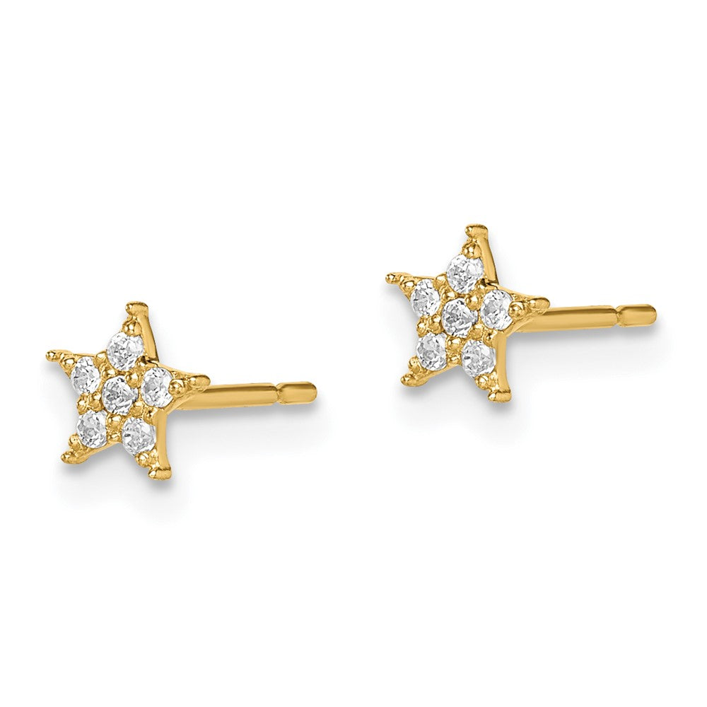Snuggle Bear 14k Madi K Star CZ Earrings