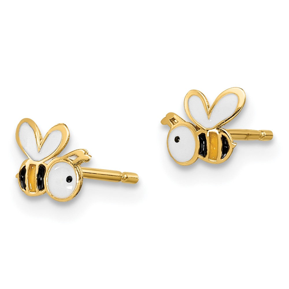 Clover Cloud 14k Madi K Enamel Bumble Bee Post Earrings