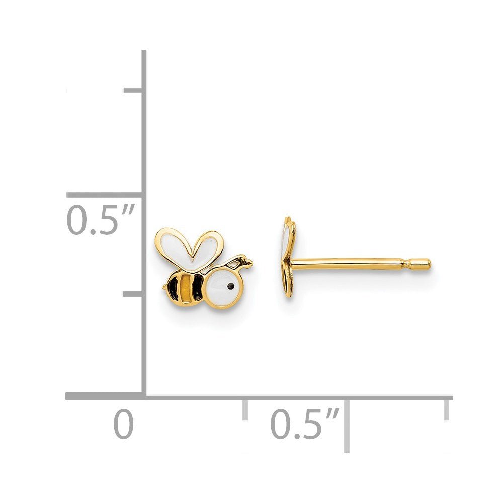 Clover Cloud 14k Madi K Enamel Bumble Bee Post Earrings