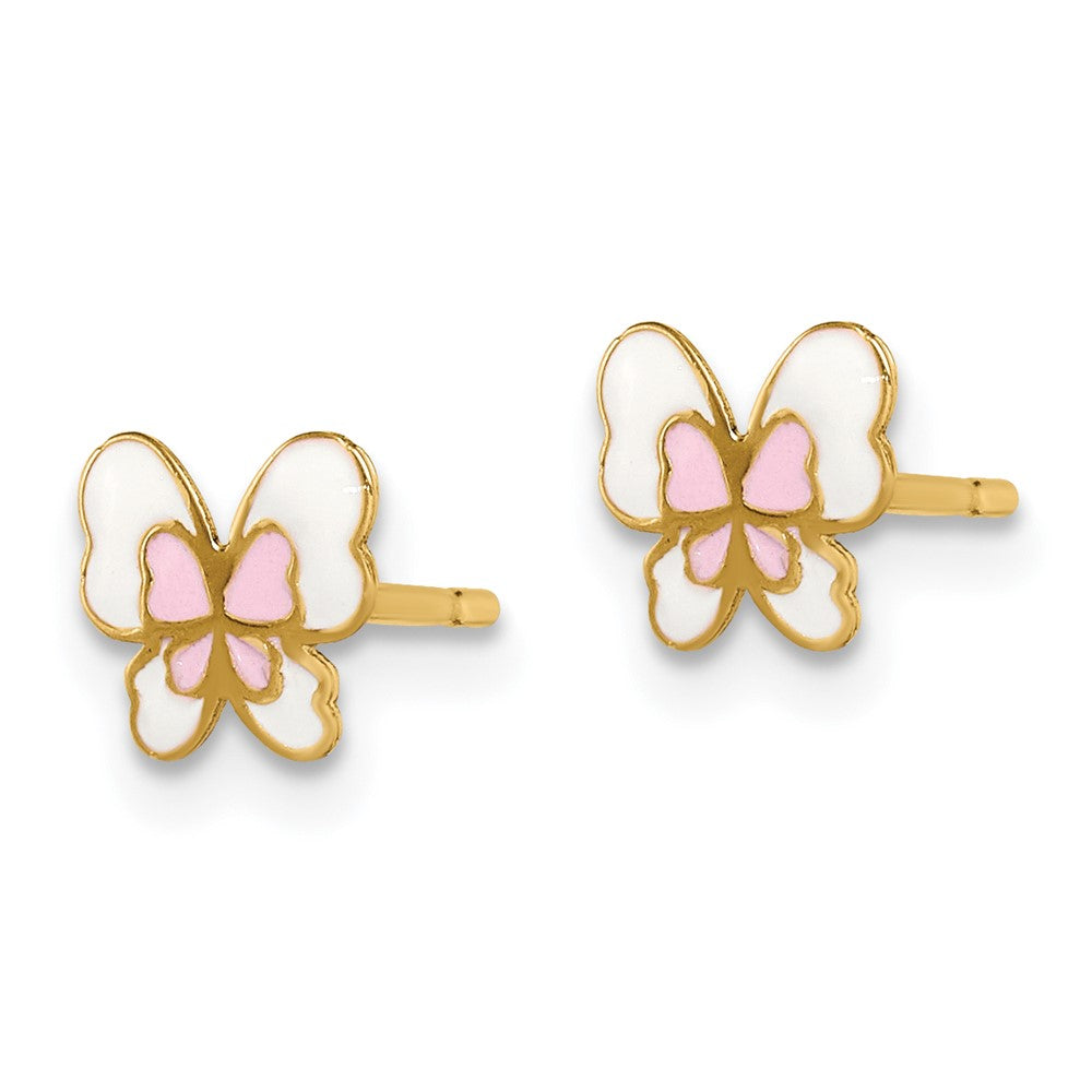 Kitten Bear 14k Madi K Enamel Butterfly Post Earrings