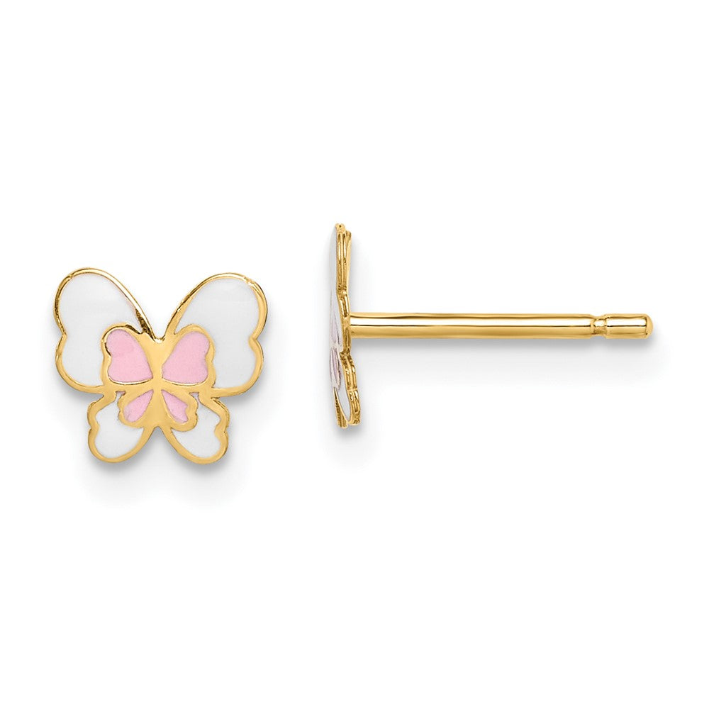 Kitten Bear 14k Madi K Enamel Butterfly Post Earrings