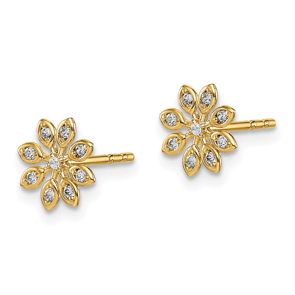 Wobbles Nest 14k Madi K CZ Flower Post Earrings