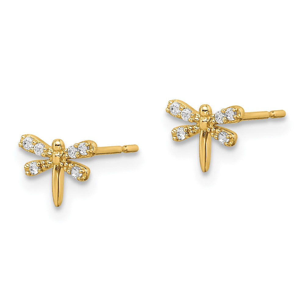 Star Bloom 14k Madi K CZ Dragonfly Post Earrings