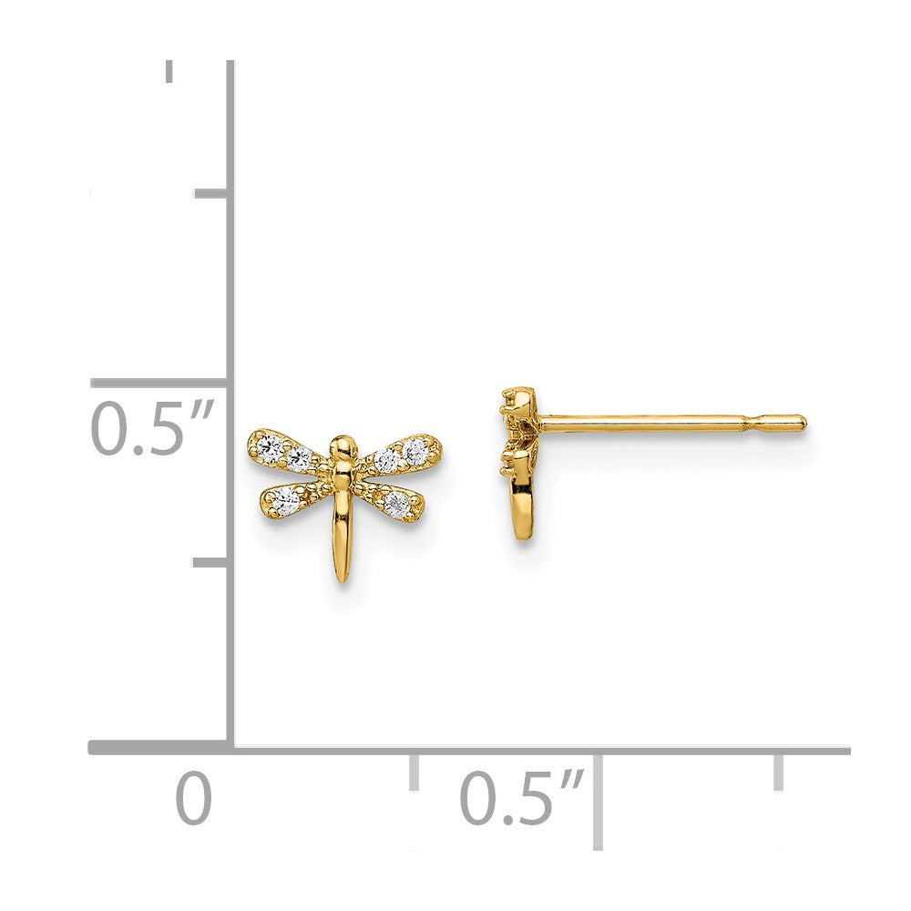 Star Bloom 14k Madi K CZ Dragonfly Post Earrings