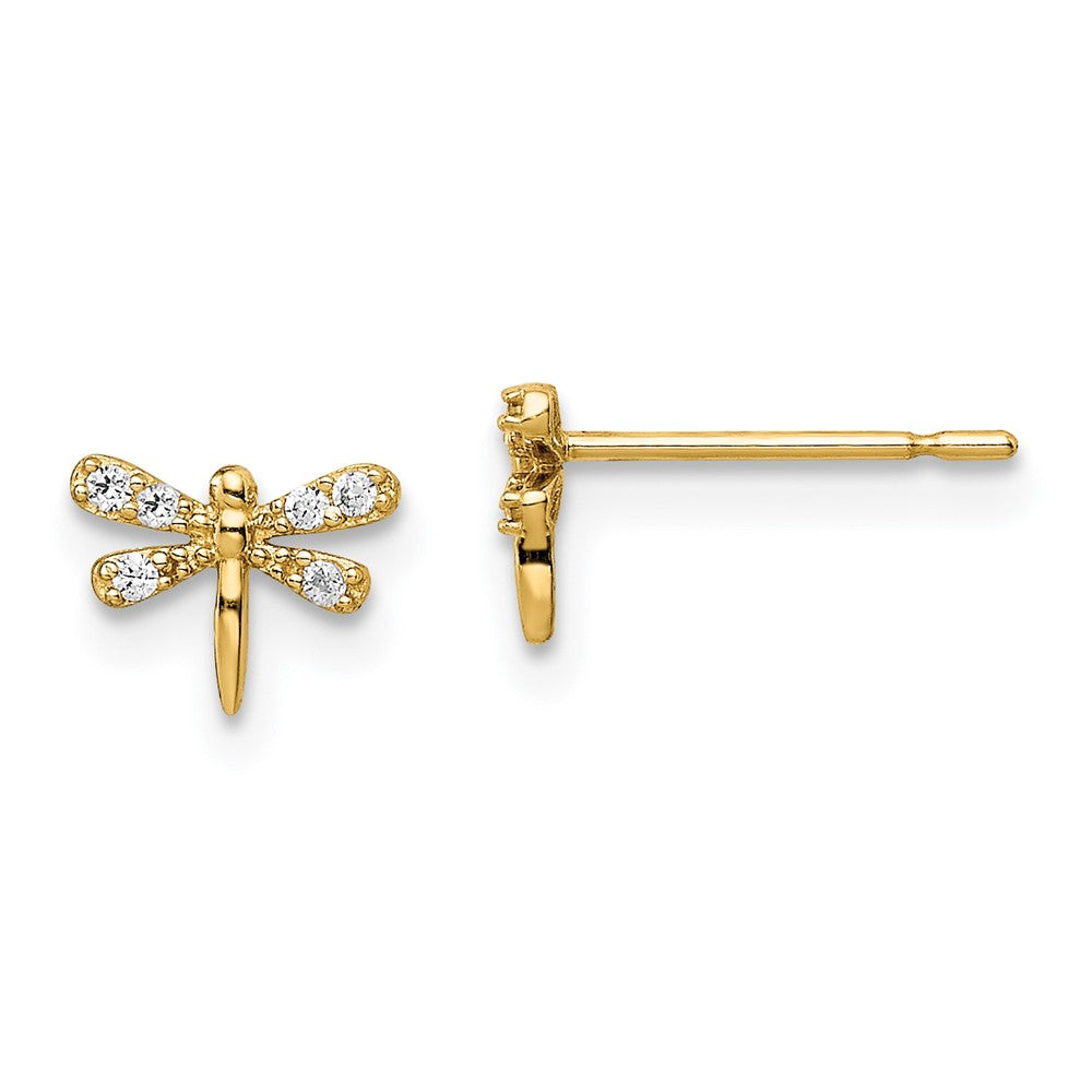 Star Bloom 14k Madi K CZ Dragonfly Post Earrings