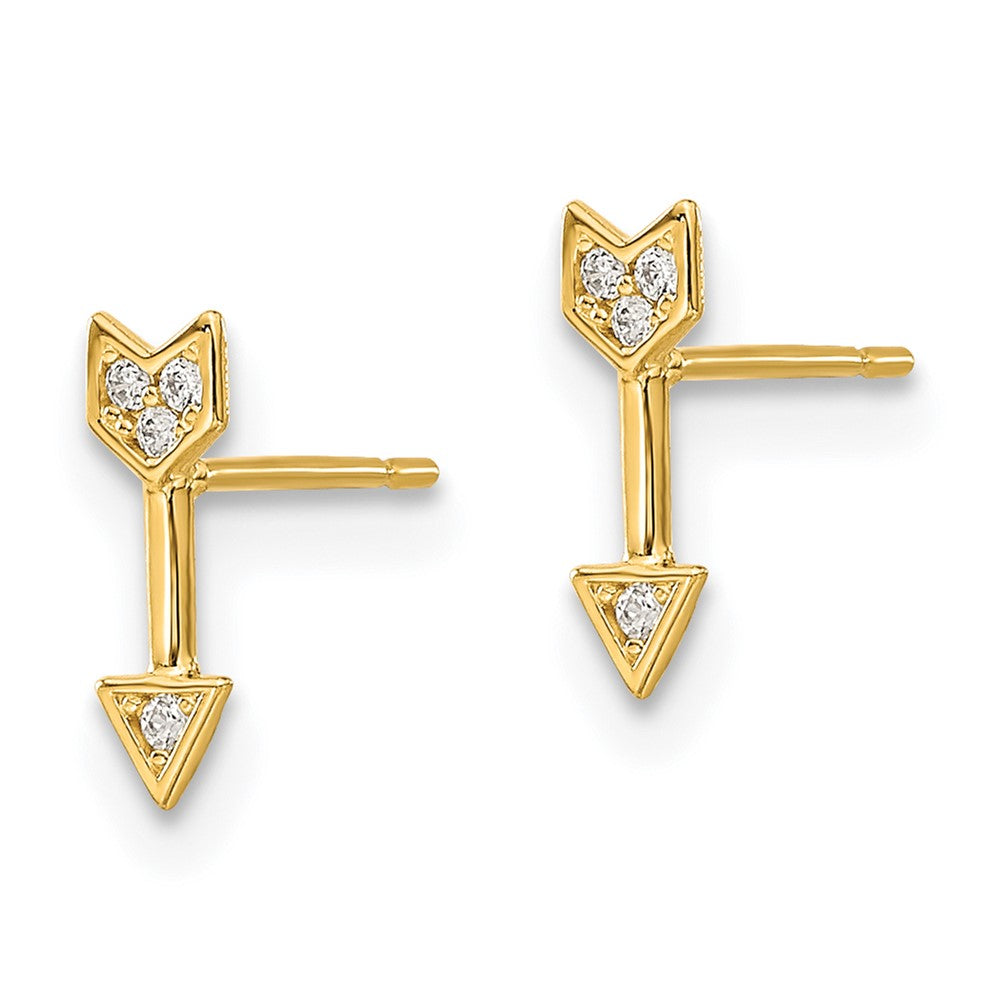 Glow 14k Madi K CZ Arrow Post Earrings