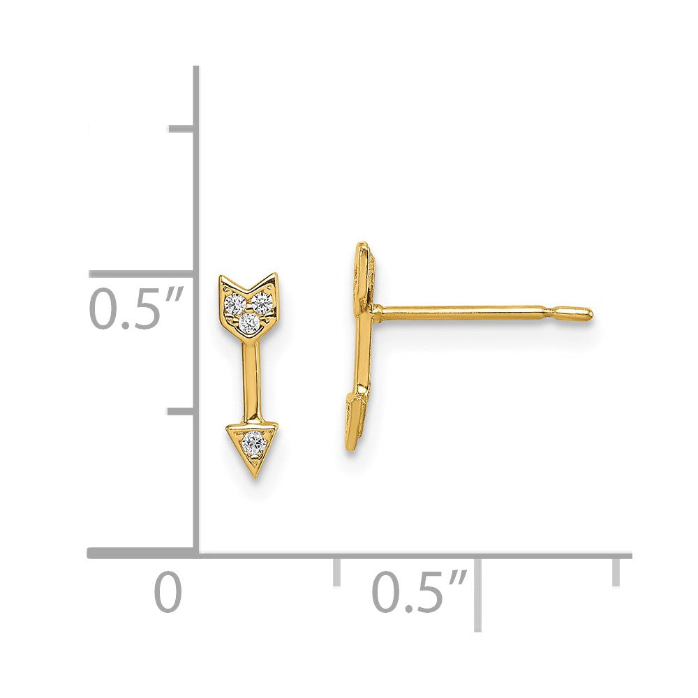 Glow 14k Madi K CZ Arrow Post Earrings