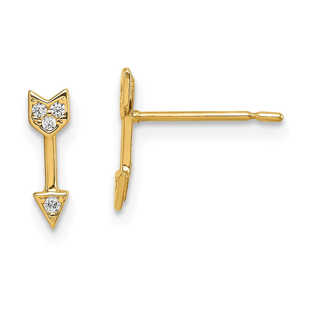 Glow 14k Madi K CZ Arrow Post Earrings