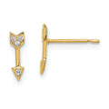 Glow 14k Madi K CZ Arrow Post Earrings