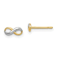 Pebble Shine 14k w/Rhodium Madi K Infinity Post Earrings