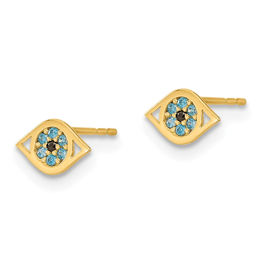 Merry Wink 14k Madi K Blue CZ Eye Post Earrings