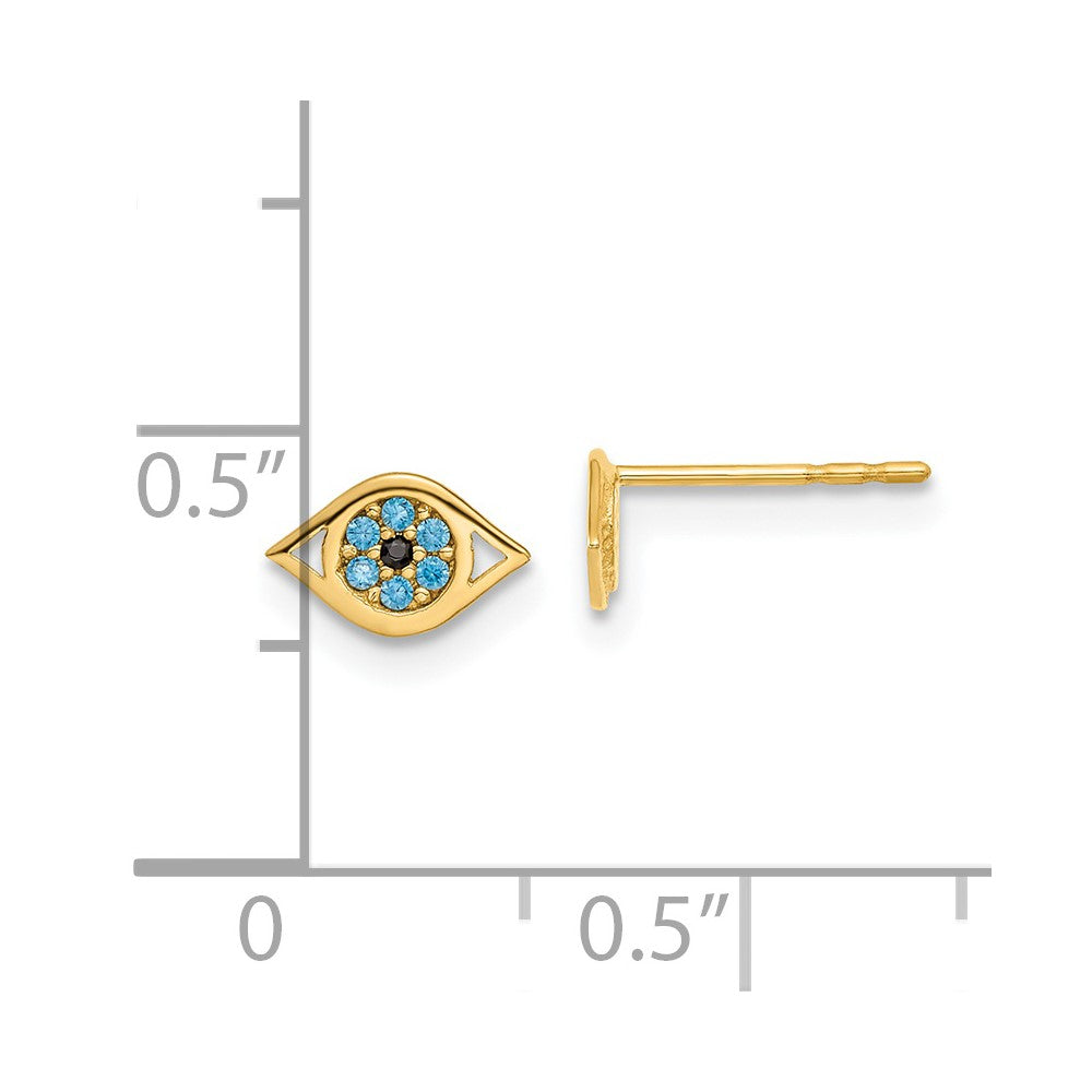 Merry Wink 14k Madi K Blue CZ Eye Post Earrings