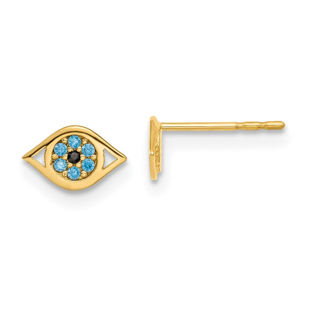 Merry Wink 14k Madi K Blue CZ Eye Post Earrings
