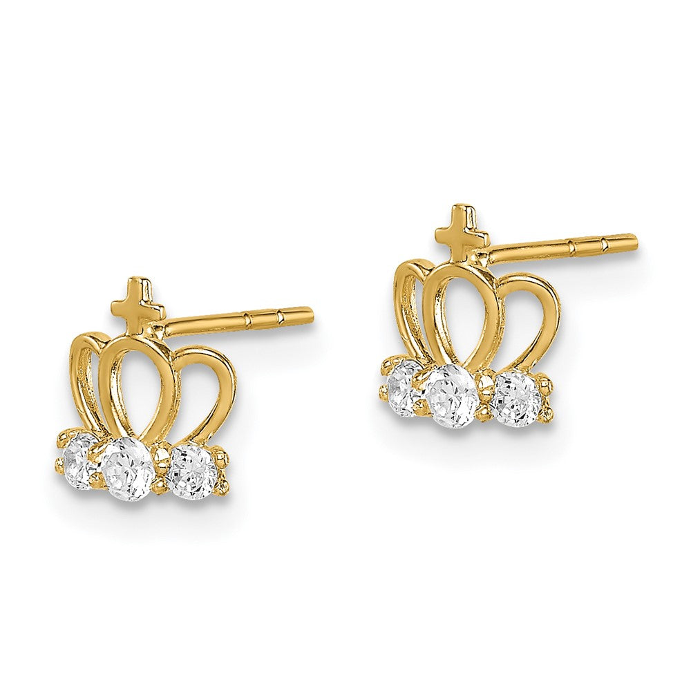 Sparkle Pop 14k Madi K CZ Crown Post Earrings