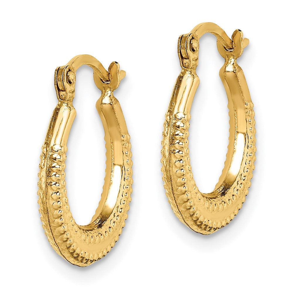 Pebble Puff 14k Madi K Textured Hoop Earrings