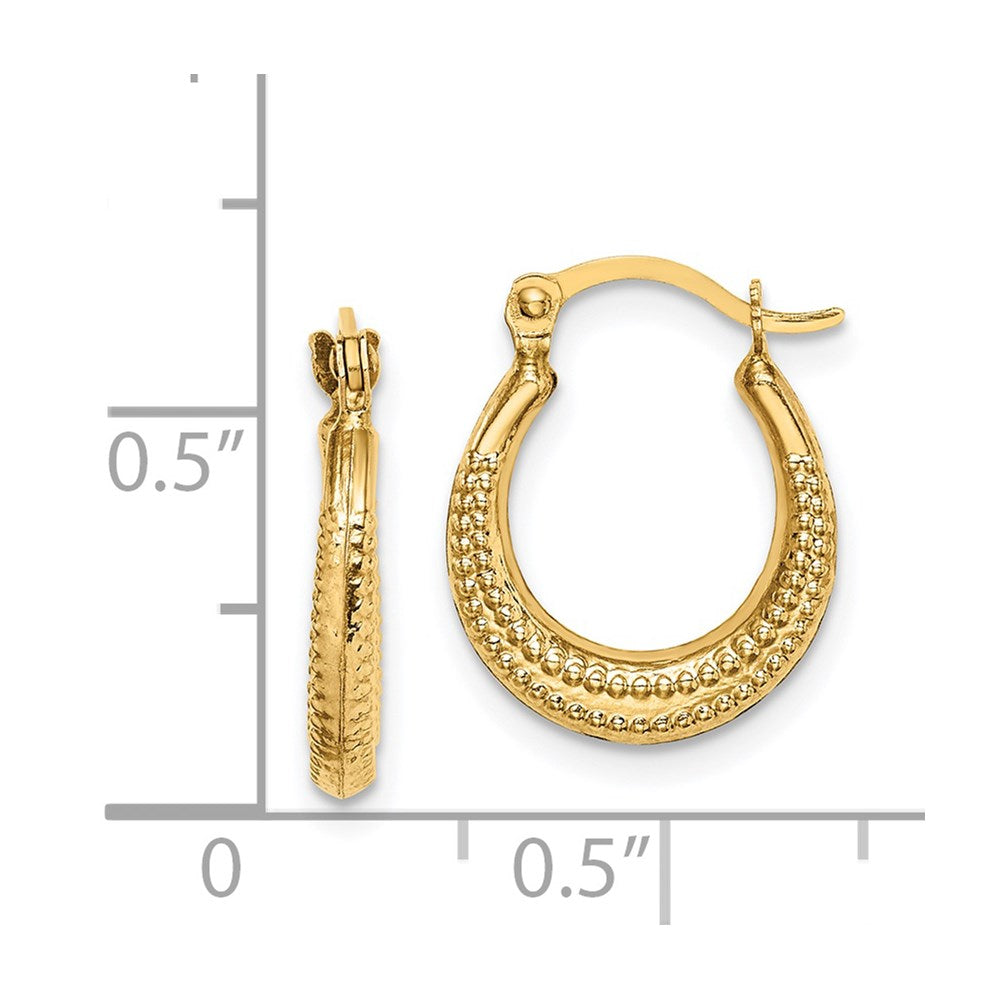 Pebble Puff 14k Madi K Textured Hoop Earrings