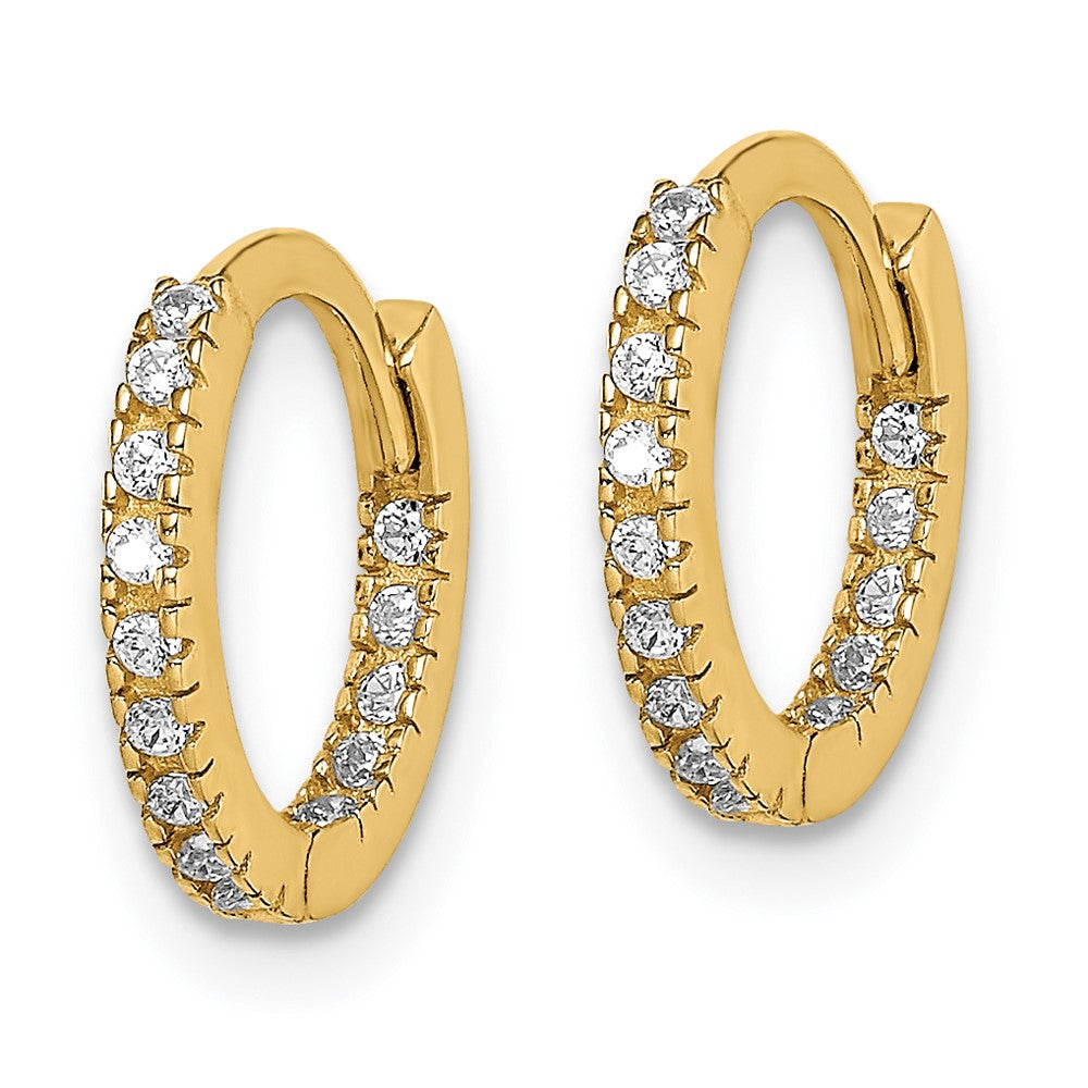 Whimsy Boo 14k Madi K CZ Hinged Hoop Earrings