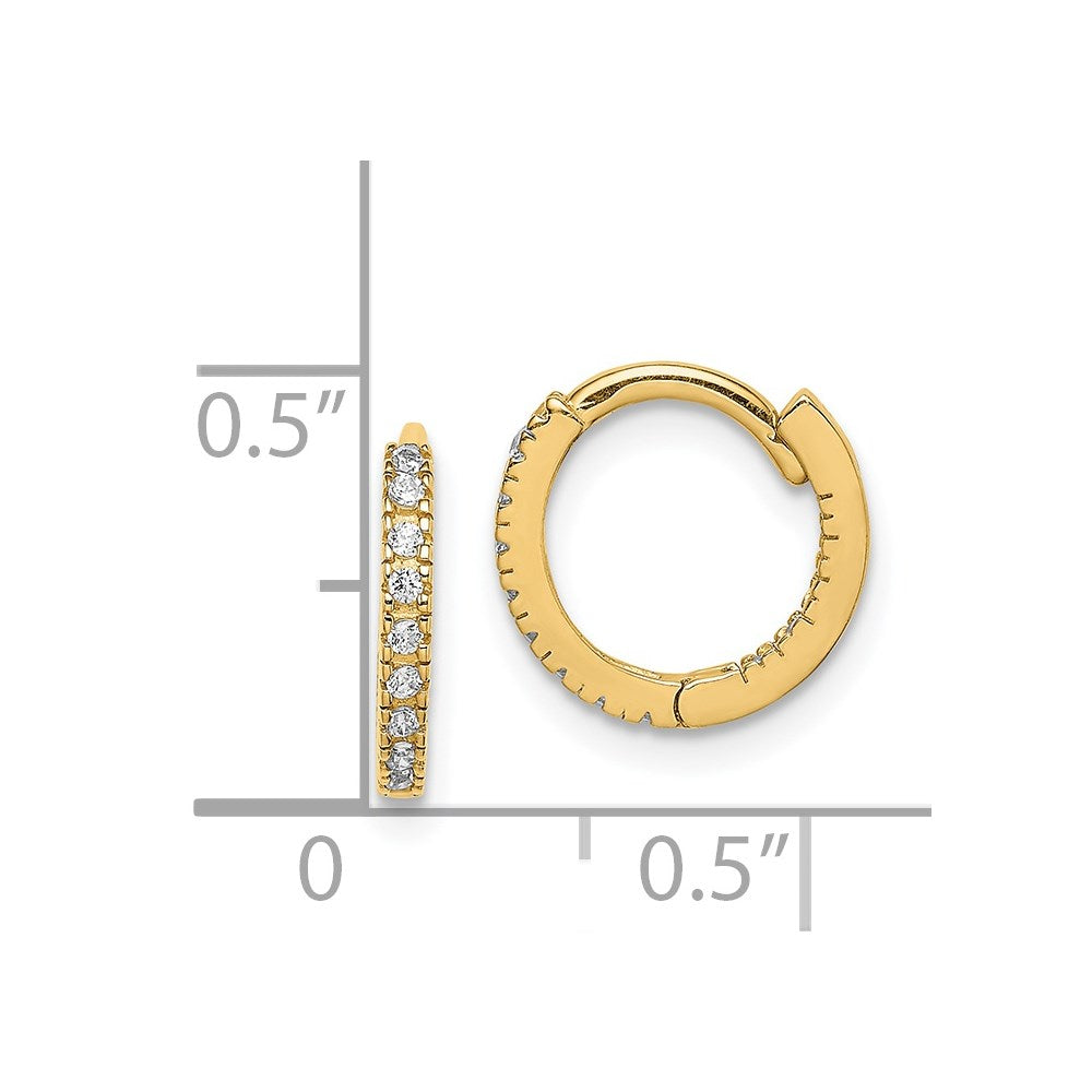 Whimsy Boo 14k Madi K CZ Hinged Hoop Earrings