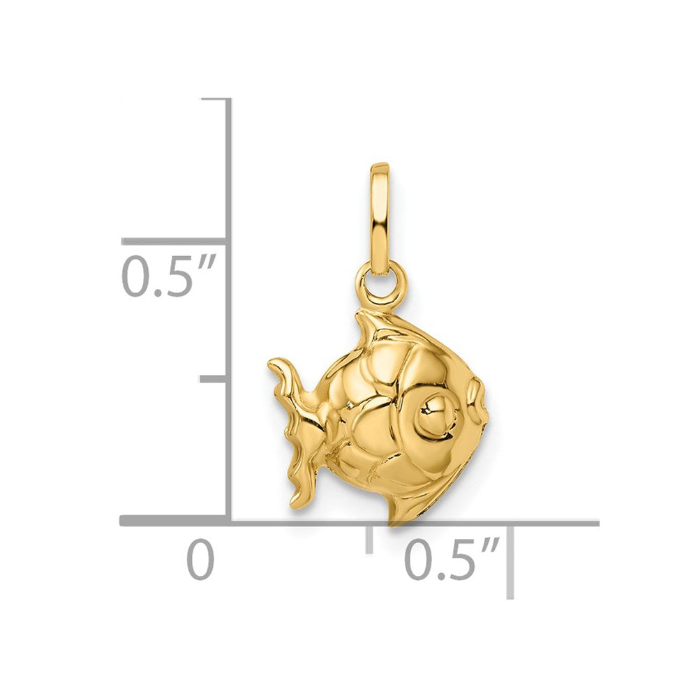 Sunny Cloud 14k Madi K Polished 3-D Fish Pendant