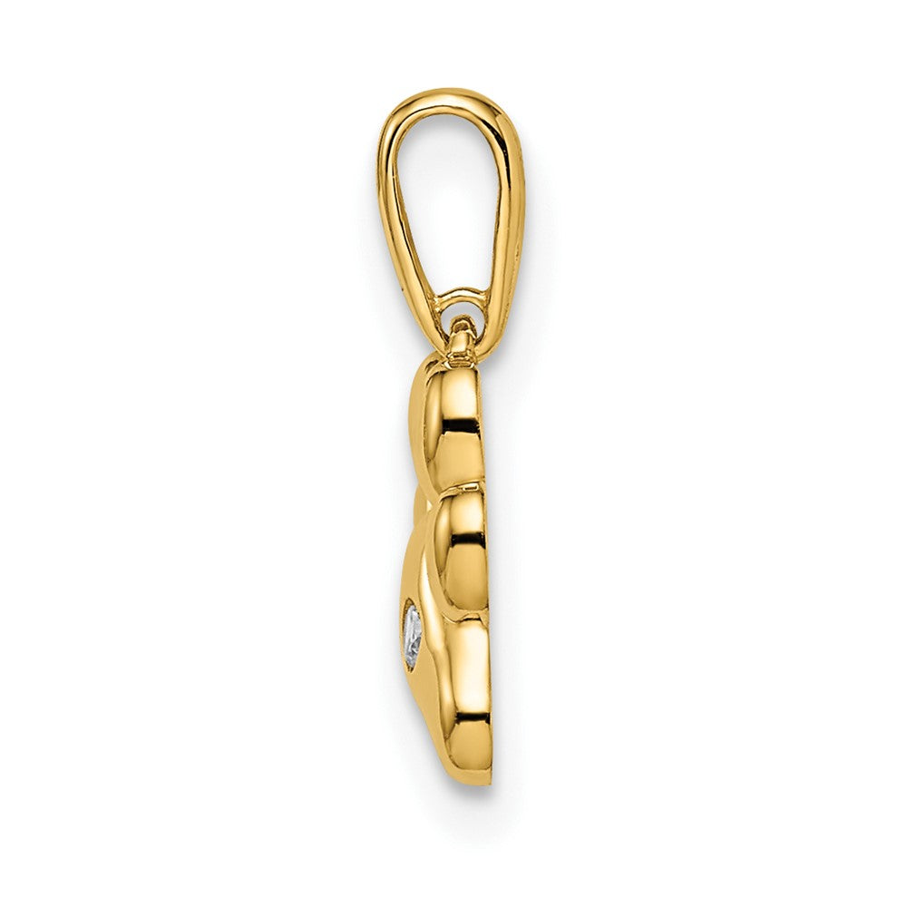 Ruffles Sunny Petal 14k Madi K CZ Paw Print Pendant