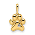 Ruffles Sunny Petal 14k Madi K CZ Paw Print Pendant