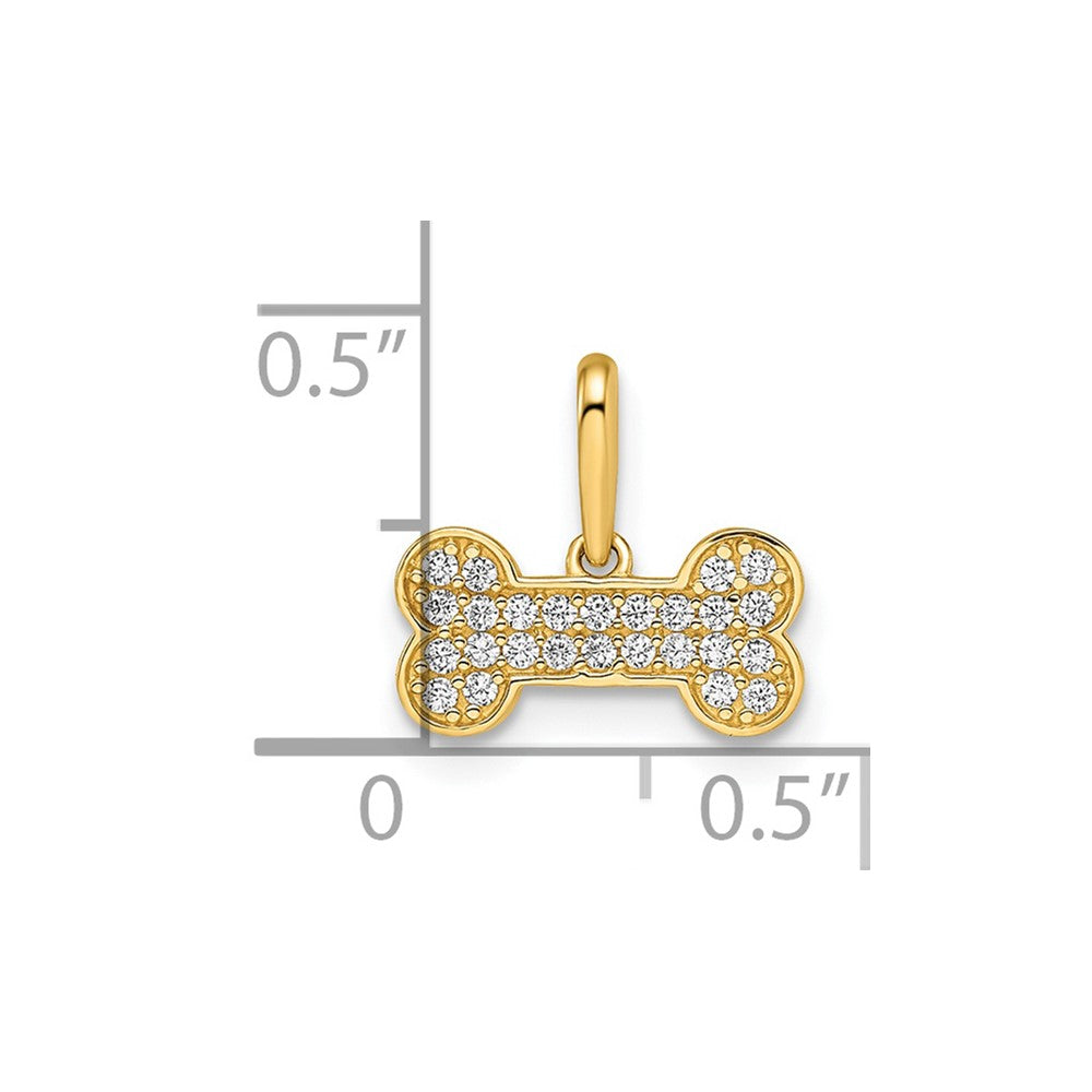 Kite 14k Madi K CZ Dog Bone Pendant