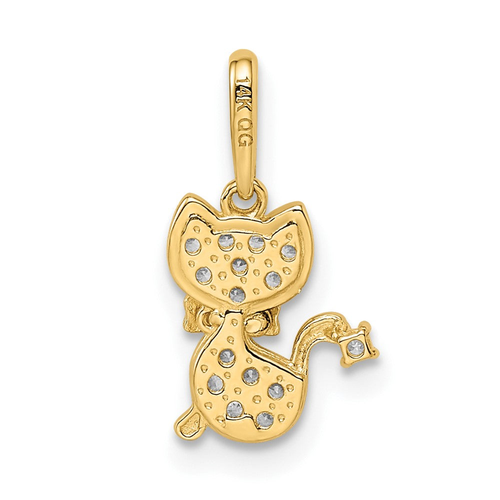 Pixie 14k Madi K CZ Cat Pendant