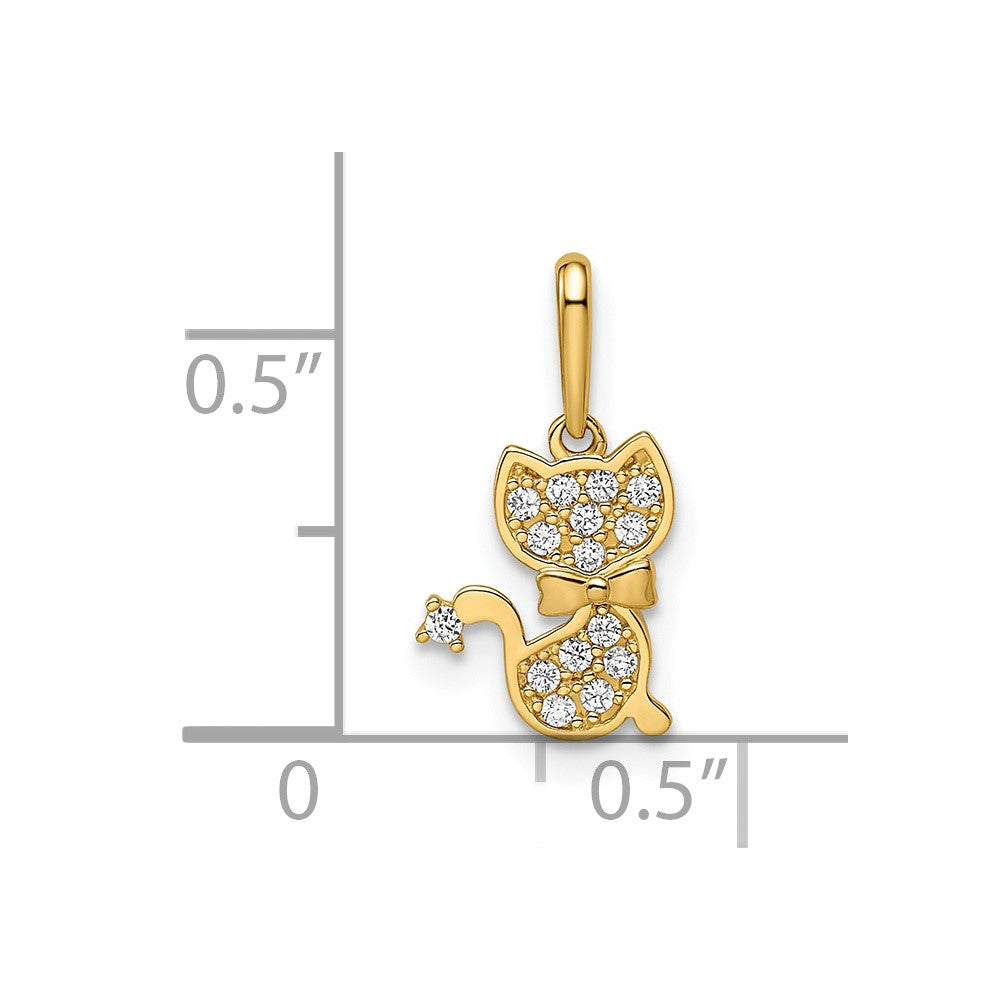 Pixie 14k Madi K CZ Cat Pendant