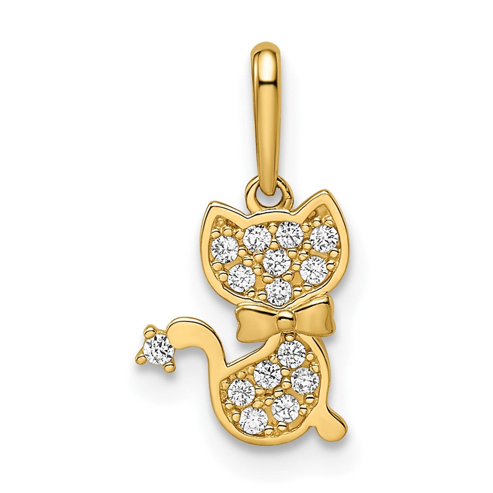 Pixie 14k Madi K CZ Cat Pendant