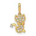 Pixie 14k Madi K CZ Cat Pendant