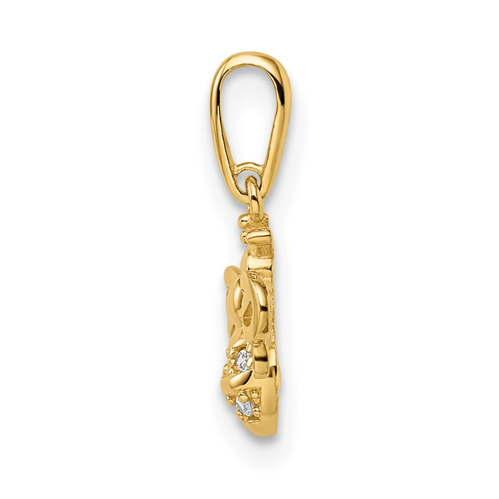 Tiny Star 14k Madi K CZ Bumble Bee Pendant