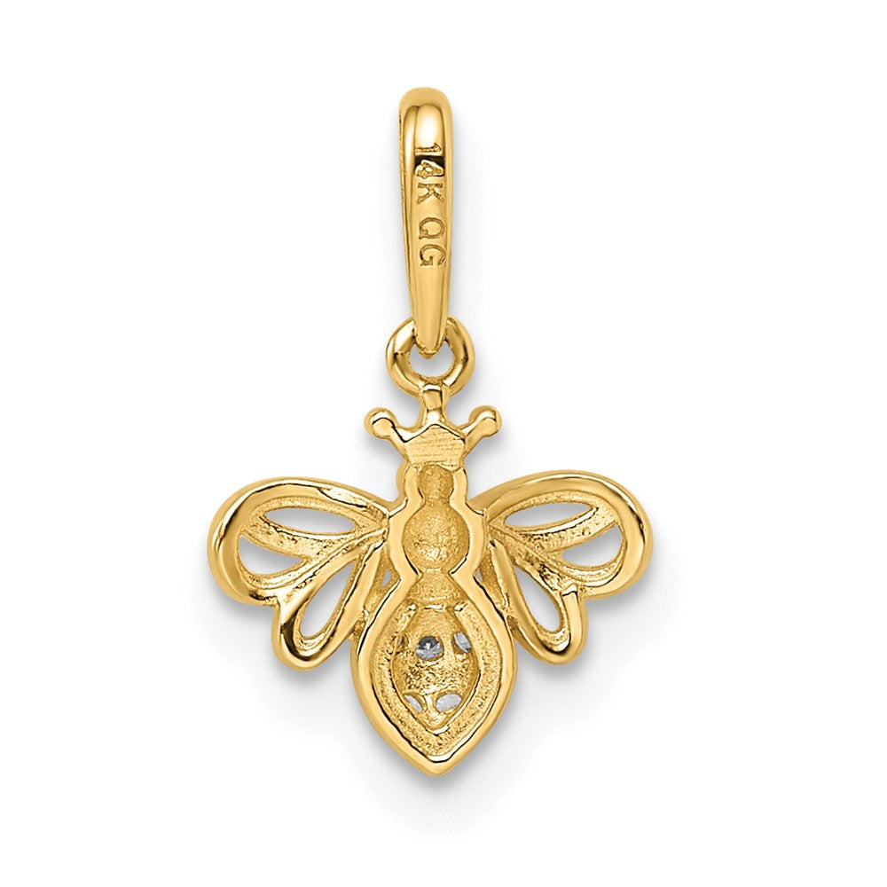Tiny Star 14k Madi K CZ Bumble Bee Pendant