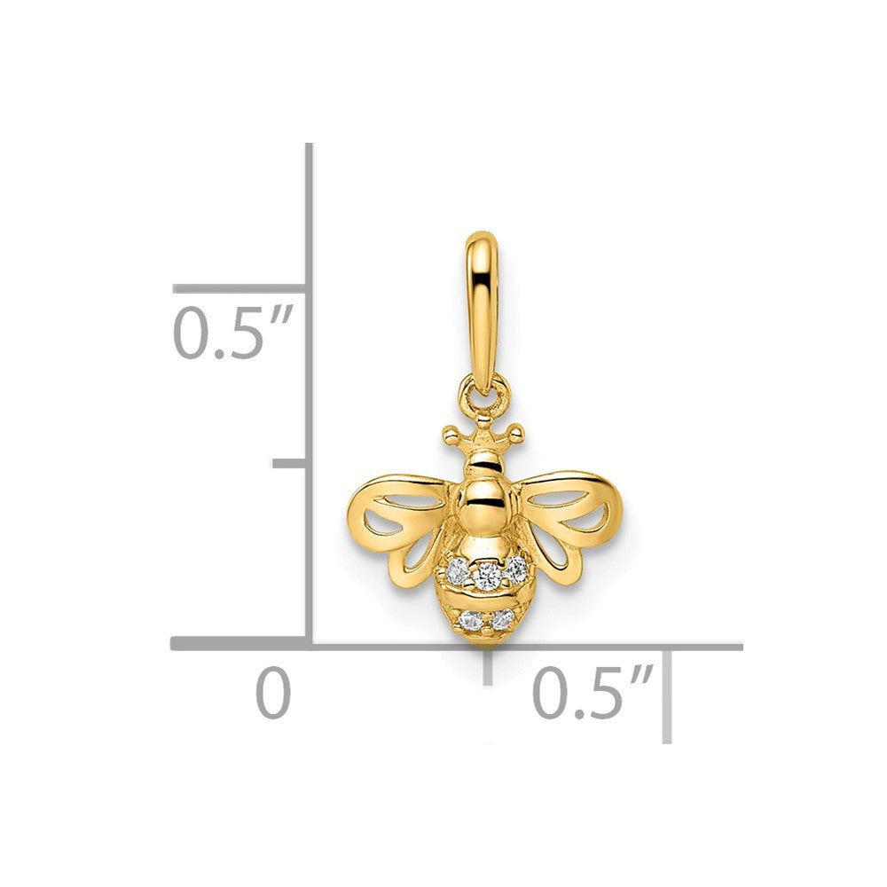 Tiny Star 14k Madi K CZ Bumble Bee Pendant