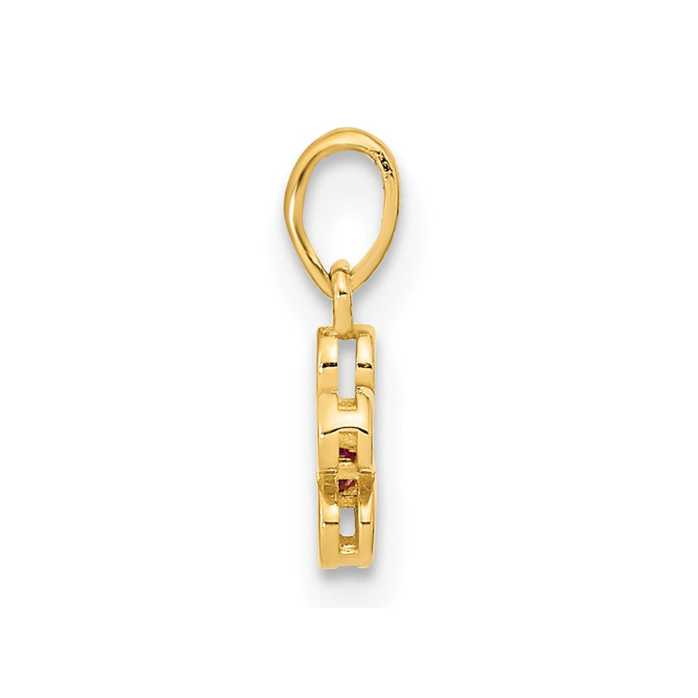Buddy 14K Madi K Polished CZ Flower Post Earrings and Flower Pendant Set