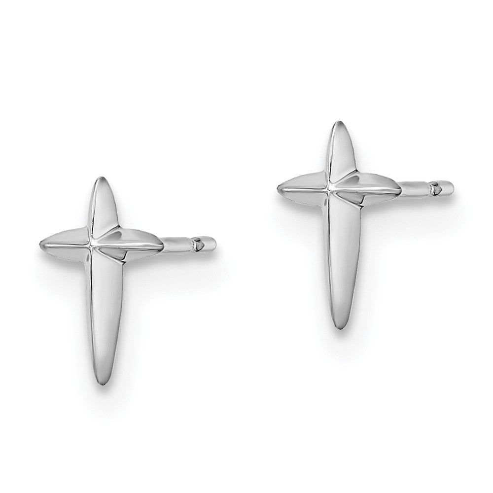 Dreamy 14k White Gold Madi K Cross Post Earrings