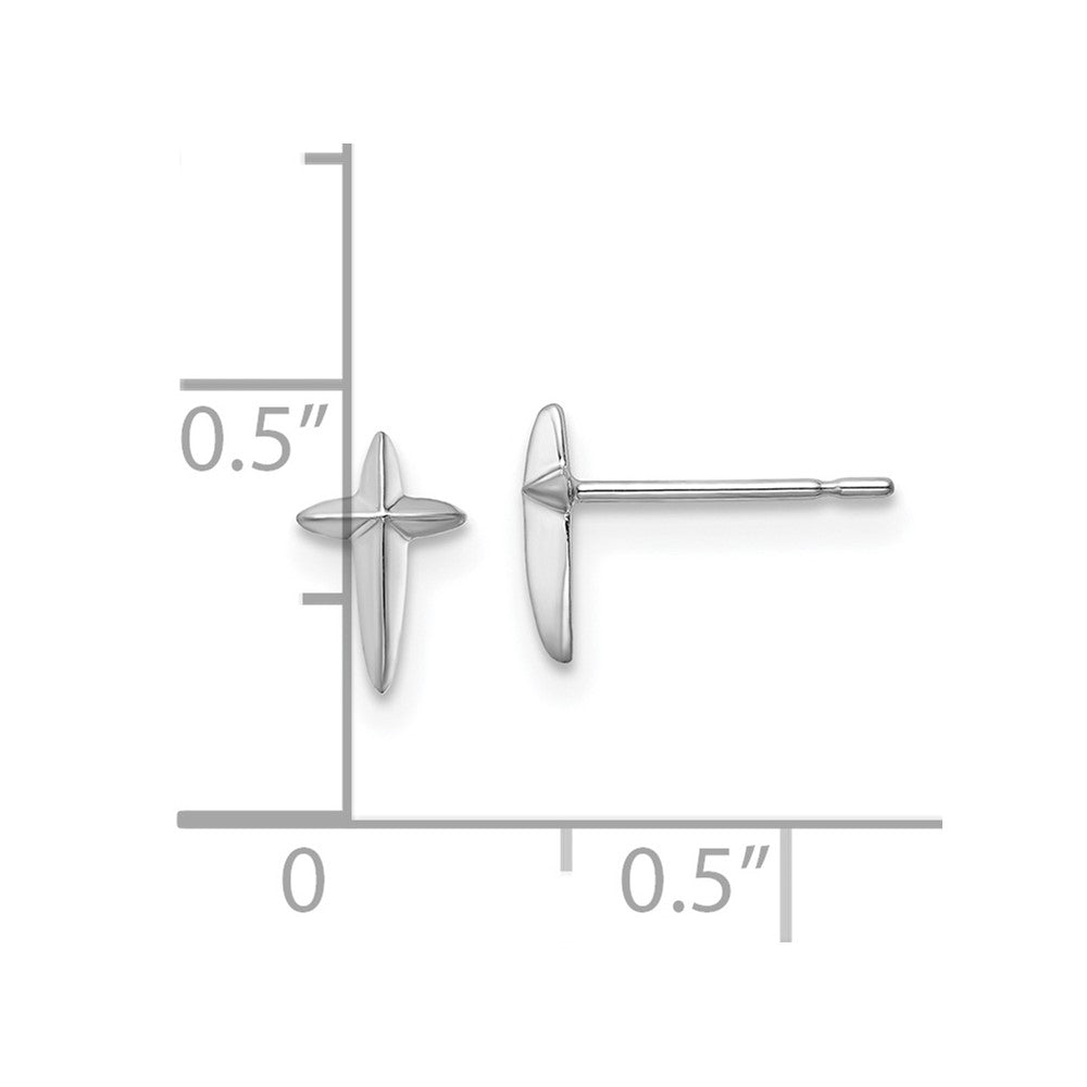 Dreamy 14k White Gold Madi K Cross Post Earrings