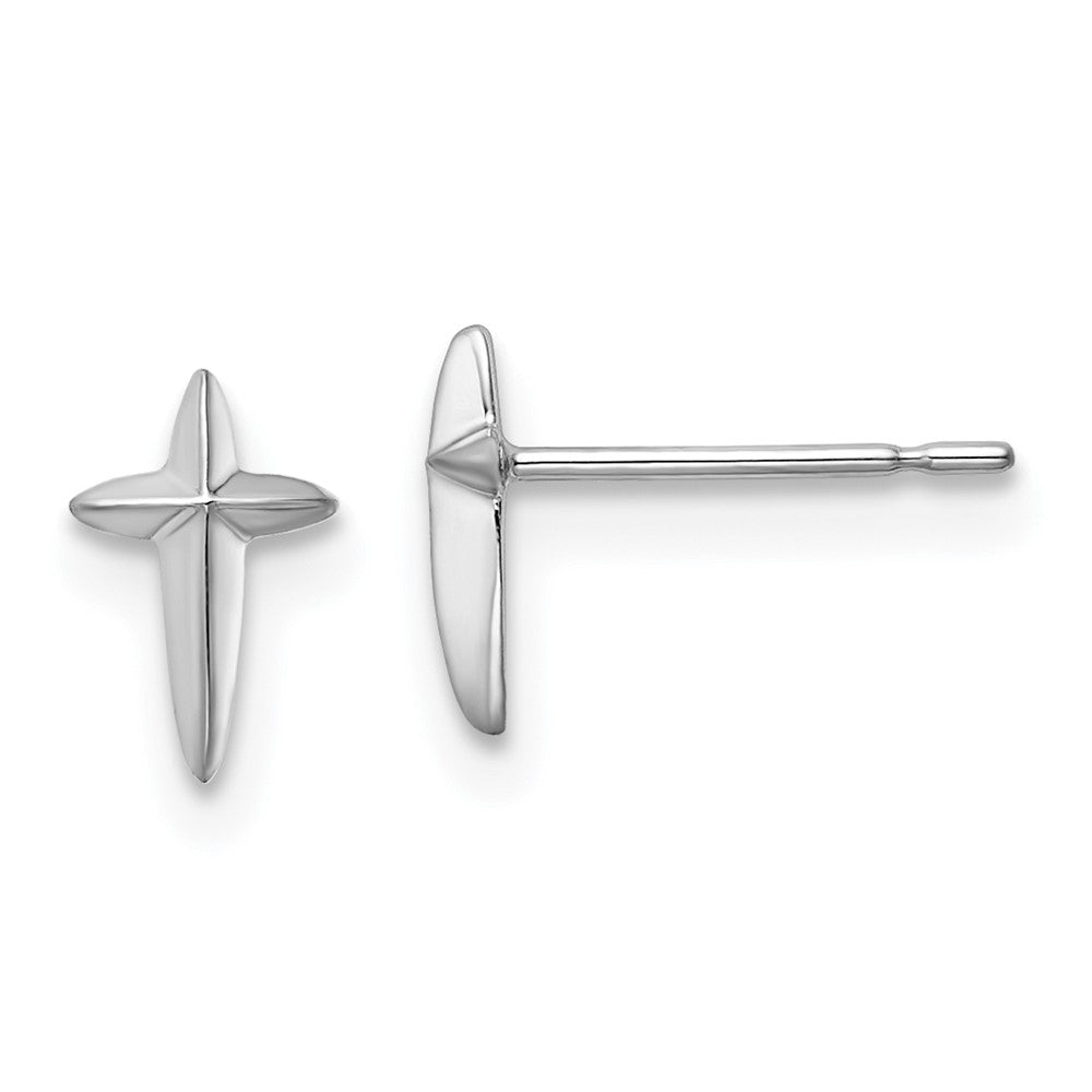 Dreamy 14k White Gold Madi K Cross Post Earrings