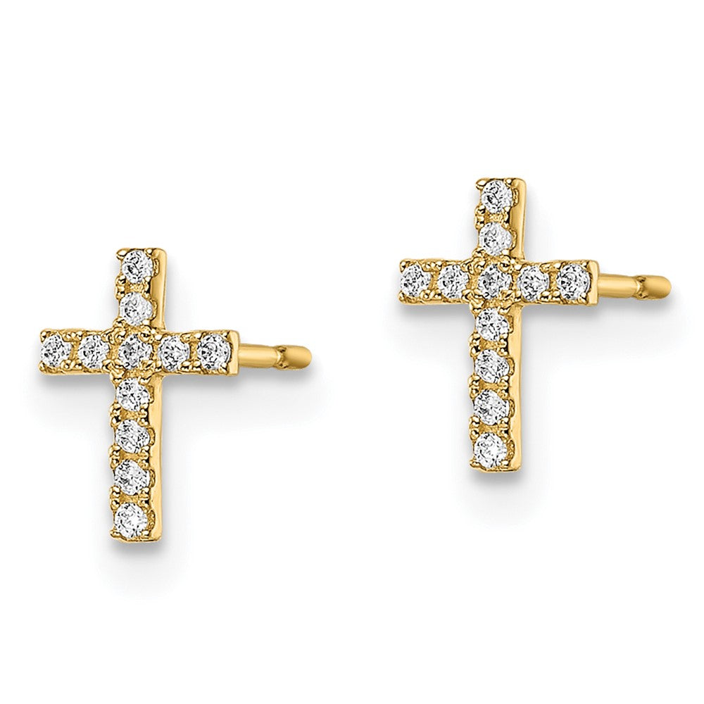 Sprout 14k Madi K CZ Cross Post Earrings