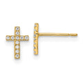 Sprout 14k Madi K CZ Cross Post Earrings
